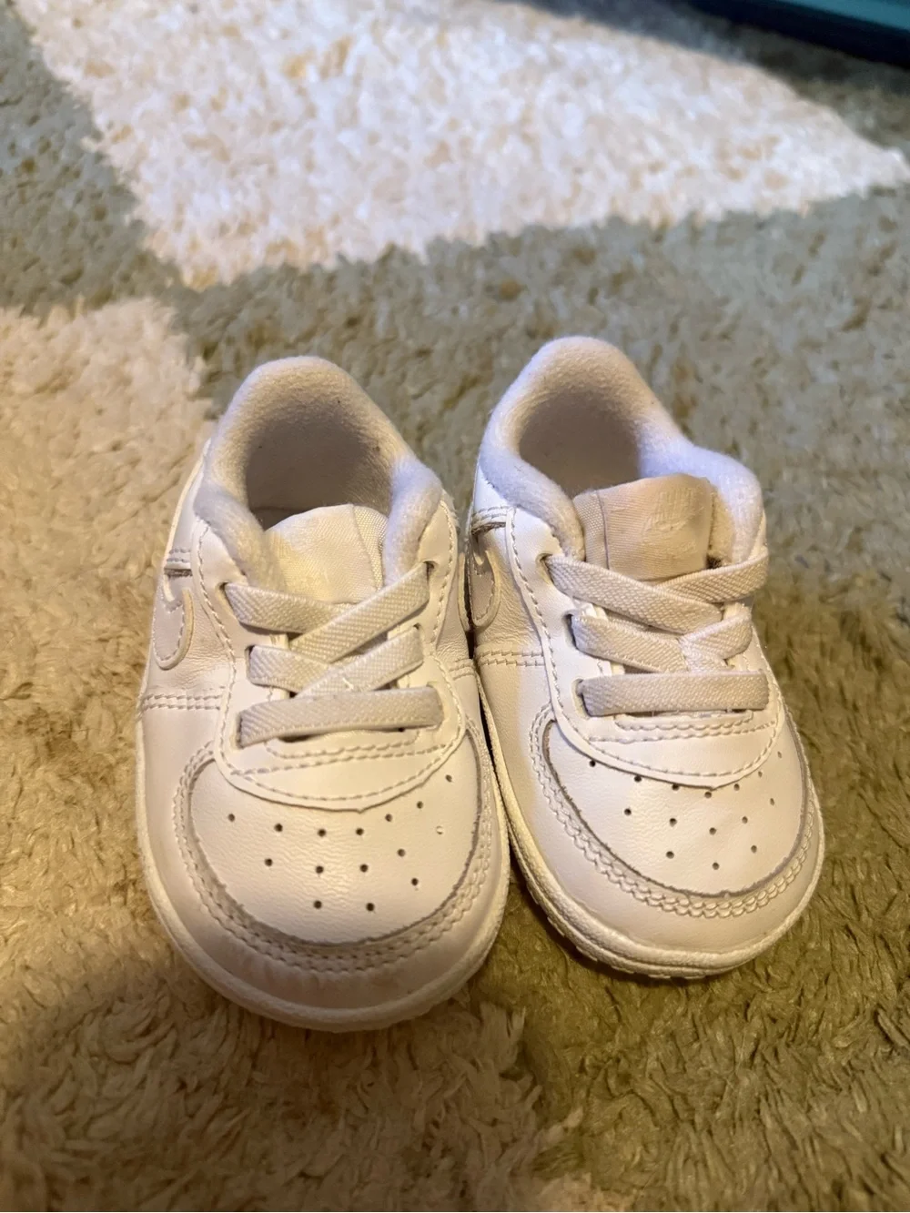 Nike White Baby Lace-Up Sneakers